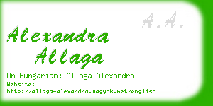 alexandra allaga business card